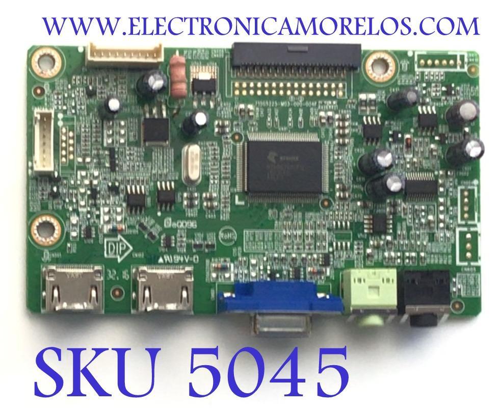 MAIN PARA MONITOR AOC / NUMERO DE PARTE GZGCB0AA006 / 715G5225-M03-000-004F / NUMERO DE PANEL TPM236H3 / MODELO 236LM00014
